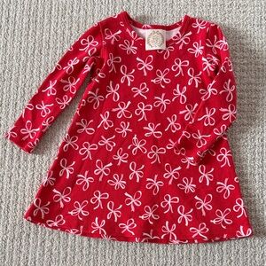 The Beaufort Bonnet Company Red Dress with White Floral Design